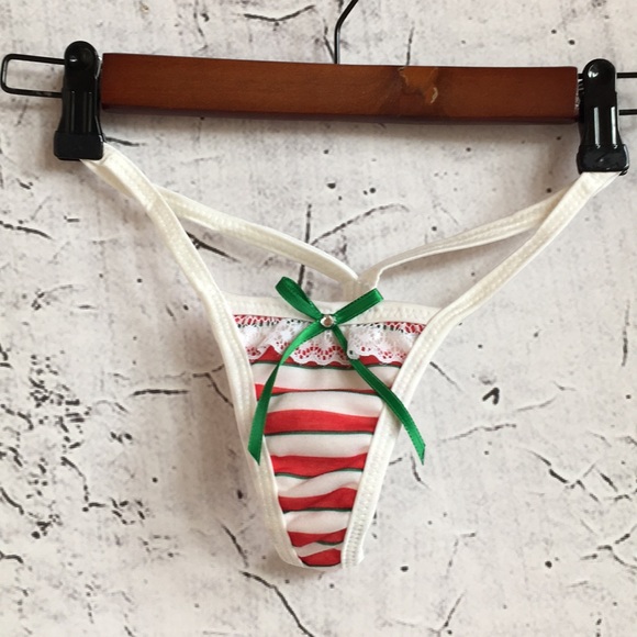 NWT EXPOSURE RED GREEN STRIPE PANTY SET - Picture 5 of 7